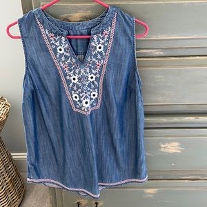 JJill Denim-look Sleeveless Summer Tunic